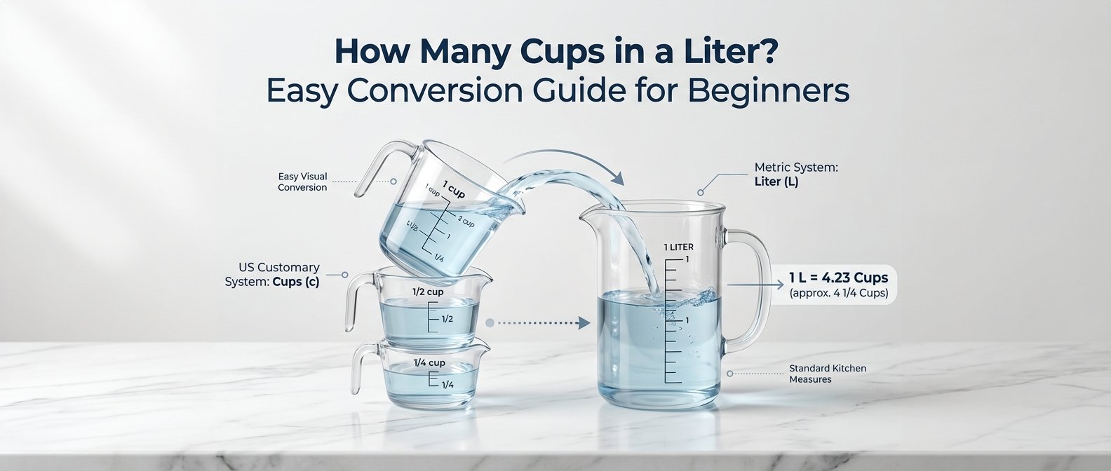 How Many Cups in a Liter? Easy Conversion Guide for Beginners